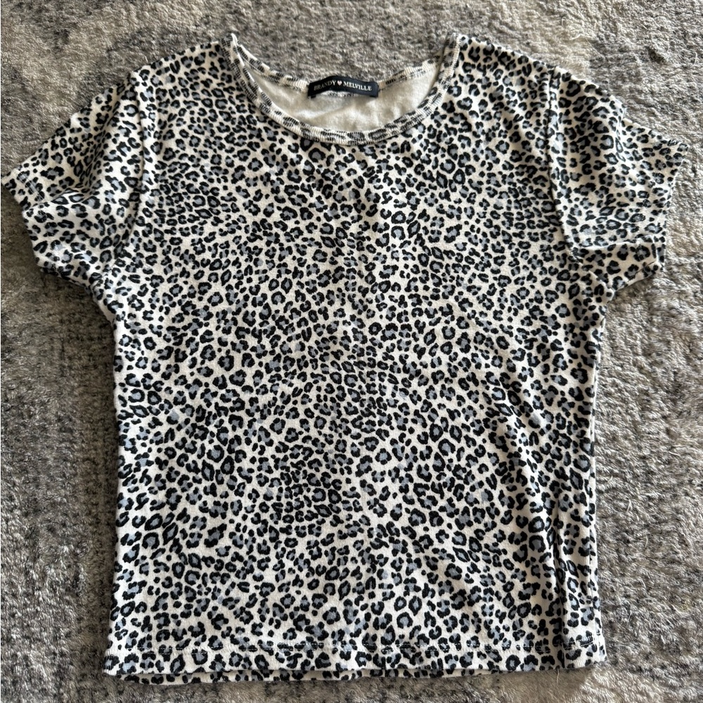 Brandy Melville Cheetah fitted T-shirt